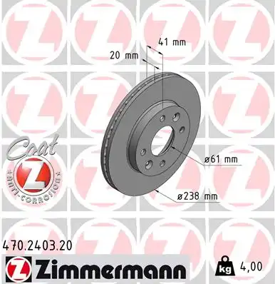 Тормозные диски ZIMMERMANN 470.2403.20