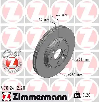 Тормозные диски ZIMMERMANN 470.2412.20