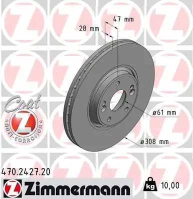 Тормозные диски ZIMMERMANN 470.2427.20