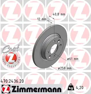 Тормозные диски ZIMMERMANN 470.2436.20