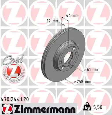 Тормозные диски ZIMMERMANN 470.2441.20