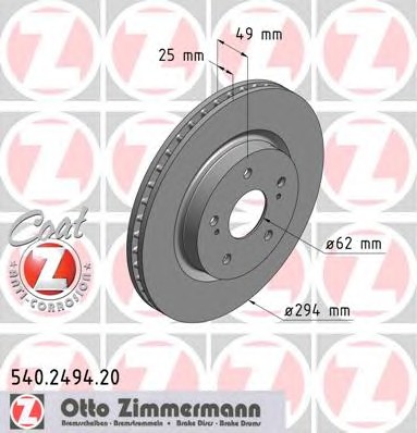 Тормозные диски ZIMMERMANN 540.2494.20