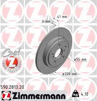 Тормозные диски ZIMMERMANN 590.2813.20
