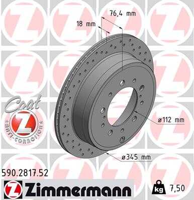 Тормозные диски ZIMMERMANN 590.2817.52