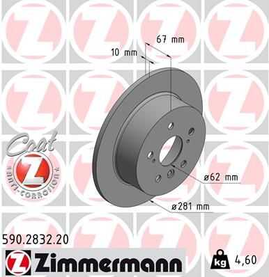 Тормозные диски ZIMMERMANN 590.2832.20