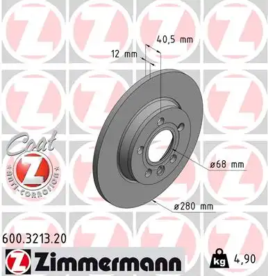 Тормозные диски ZIMMERMANN 600.3213.20