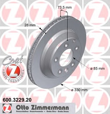 Тормозные диски ZIMMERMANN 600.3229.20