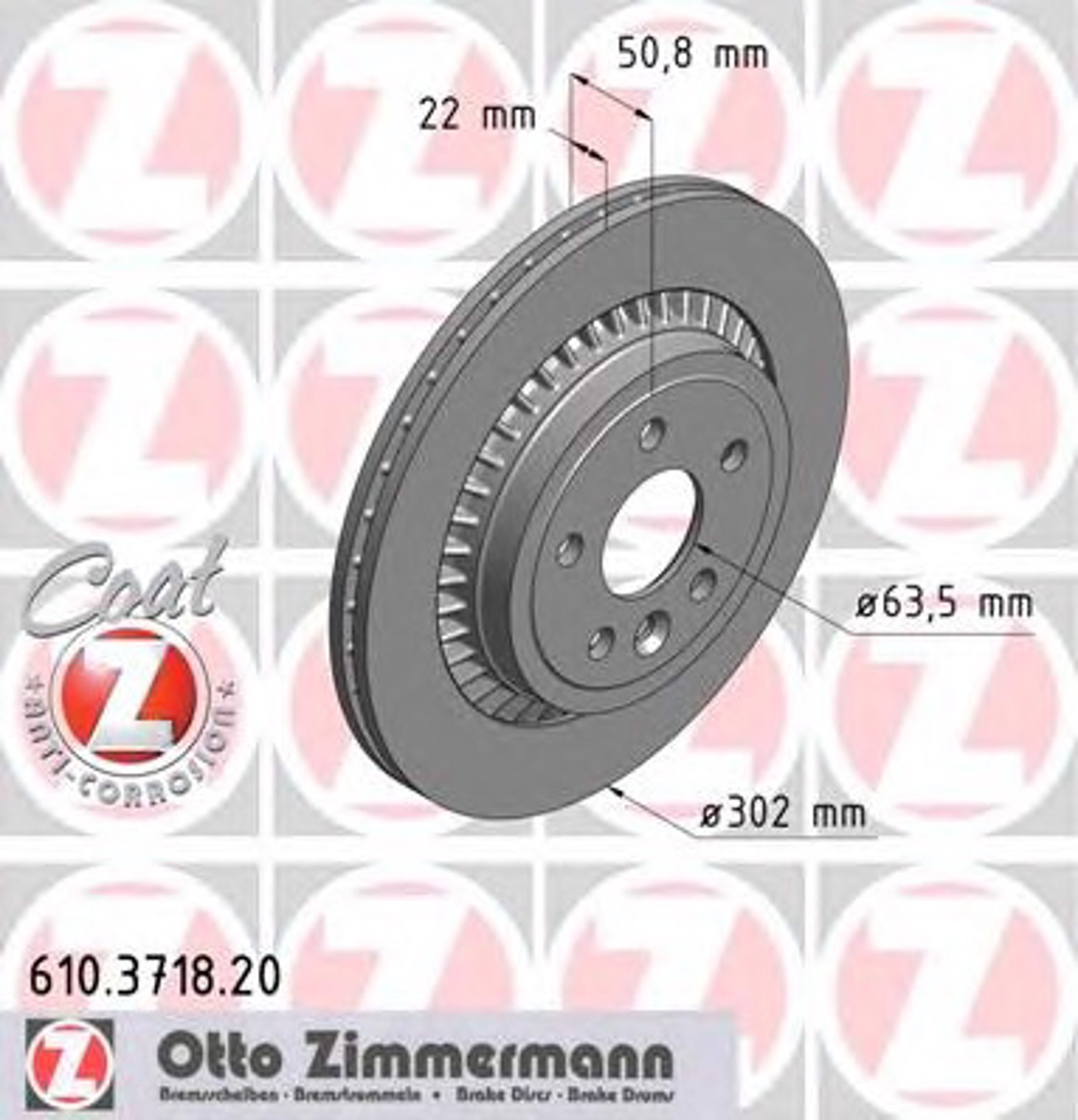 Тормозные диски ZIMMERMANN 610.3718.20
