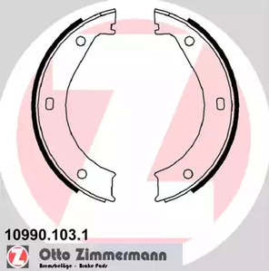 Комплект колодок стояночного тормоза ZIMMERMANN 10990.103.1