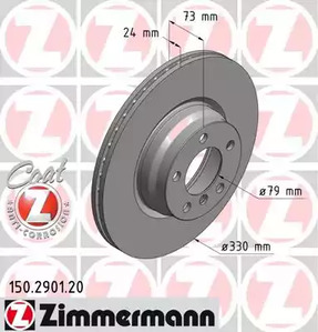Тормозной диск ZIMMERMANN 150.2901.20