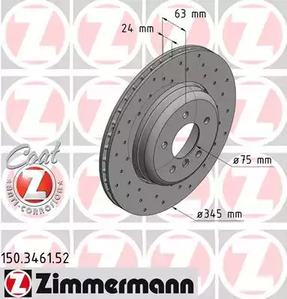 Тормозные диски ZIMMERMANN 150.3461.52
