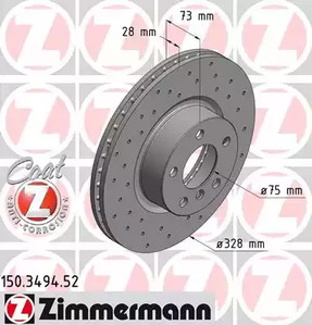 Тормозные диски ZIMMERMANN 150.3494.52