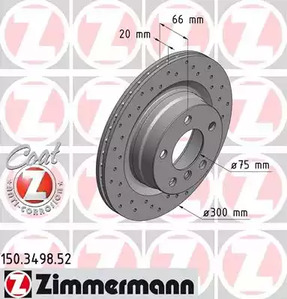 Тормозные диски ZIMMERMANN 150.3498.52