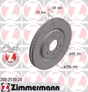 Тормозные диски ZIMMERMANN 200.2530.20