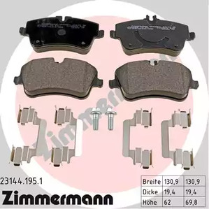 Комплект тормозных колодок дискового тормоза ZIMMERMANN 23144.195.1
