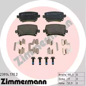 Комплект тормозных колодок дискового тормоза ZIMMERMANN 23914.170.2