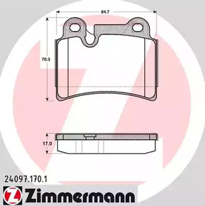 Тормозные колодки ZIMMERMANN 24097.170.1