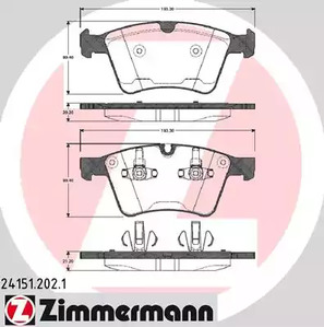 Тормозные колодки ZIMMERMANN 24151.202.1