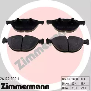Колодки тормозные дисковые ZIMMERMANN 24172.200.1