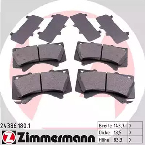Колодки тормозные дисковые ZIMMERMANN 24386.180.1