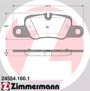 Тормозные колодки ZIMMERMANN 24554.160.1