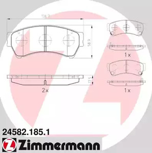 Тормозные колодки ZIMMERMANN 24582.185.1