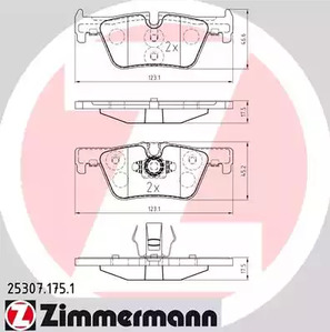 Колодки тормозные ZIMMERMANN 25307.175.1