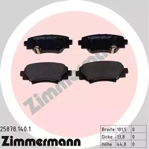 Колодки тормозные ZIMMERMANN 25878.140.1