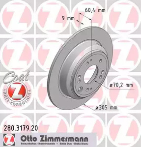 Тормозные диски ZIMMERMANN 280.3179.20