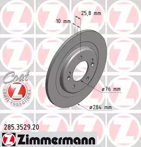 Тормозные диски ZIMMERMANN 285.3529.20