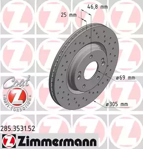 Тормозные диски ZIMMERMANN 285.3531.52