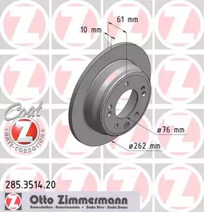 Тормозные диски ZIMMERMANN 285.3514.20