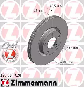 Тормозные диски ZIMMERMANN 370.3077.20