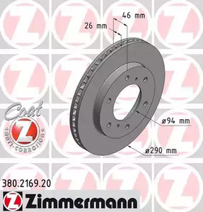 Тормозные диски ZIMMERMANN 380.2169.20