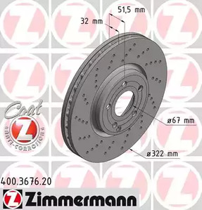 Тормозные диски ZIMMERMANN 400.3676.20