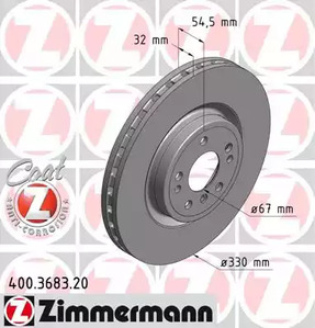 Тормозные диски ZIMMERMANN 400.3683.20