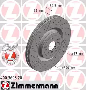Тормозные диски ZIMMERMANN 400.3698.20
