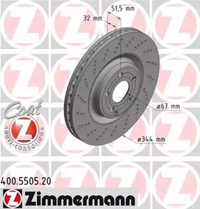Тормозные диски ZIMMERMANN 400.5505.20