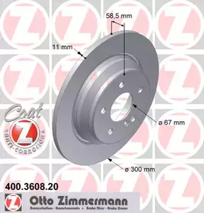 Тормозные диски ZIMMERMANN 400.3608.20