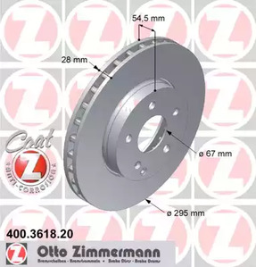 Тормозные диски ZIMMERMANN 400.3618.20