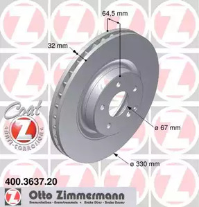 Тормозные диски ZIMMERMANN 400.3637.20