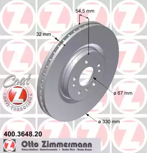 Тормозные диски ZIMMERMANN 400.3648.20