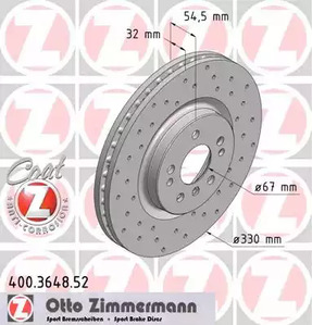 Тормозные диски ZIMMERMANN 400.3648.52