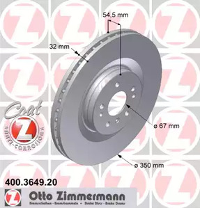 Тормозные диски ZIMMERMANN 400.3649.20