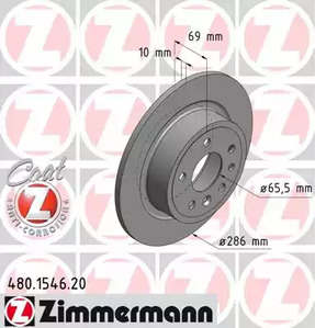 Тормозные диски ZIMMERMANN 480.1546.20