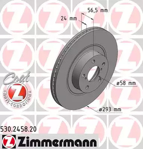 Тормозные диски ZIMMERMANN 530.2458.20