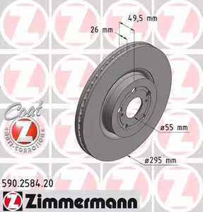 Тормозные диски ZIMMERMANN 590.2584.20