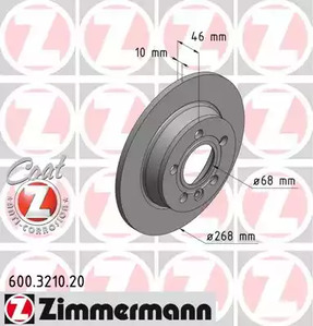 Тормозные диски ZIMMERMANN 600.3210.20