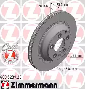 Тормозные диски ZIMMERMANN 600.3239.20