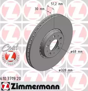 Тормозные диски ZIMMERMANN 610.3719.20